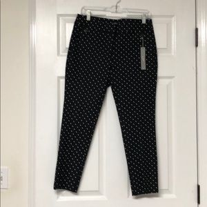 Loft Julie Skinny polka dot pants, 6P, NWT